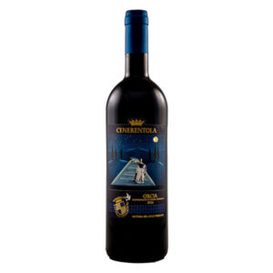 A bottle of Orcia DOC Cenerentola 2016 wine with a rich, elegant label.