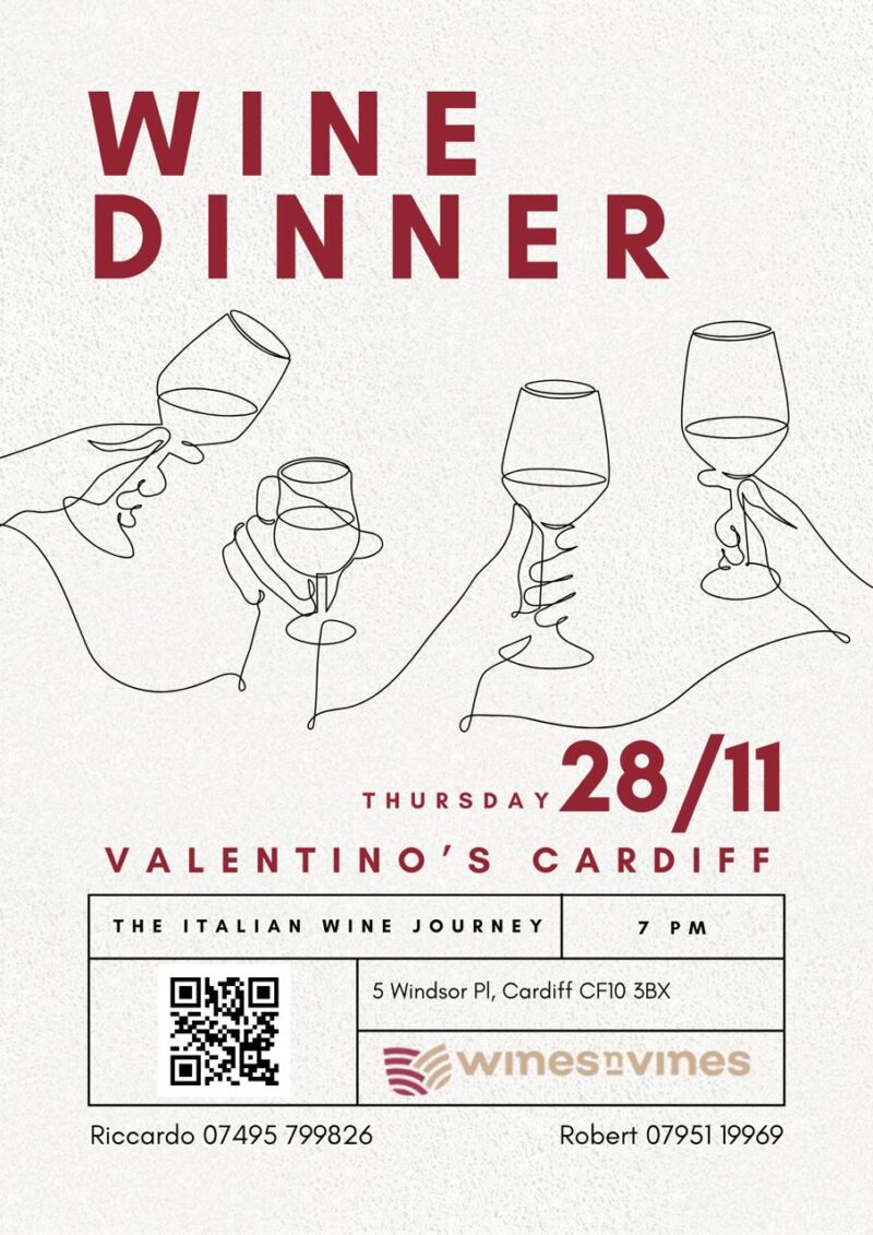 Wine Dinner at Valentino's Cardiff