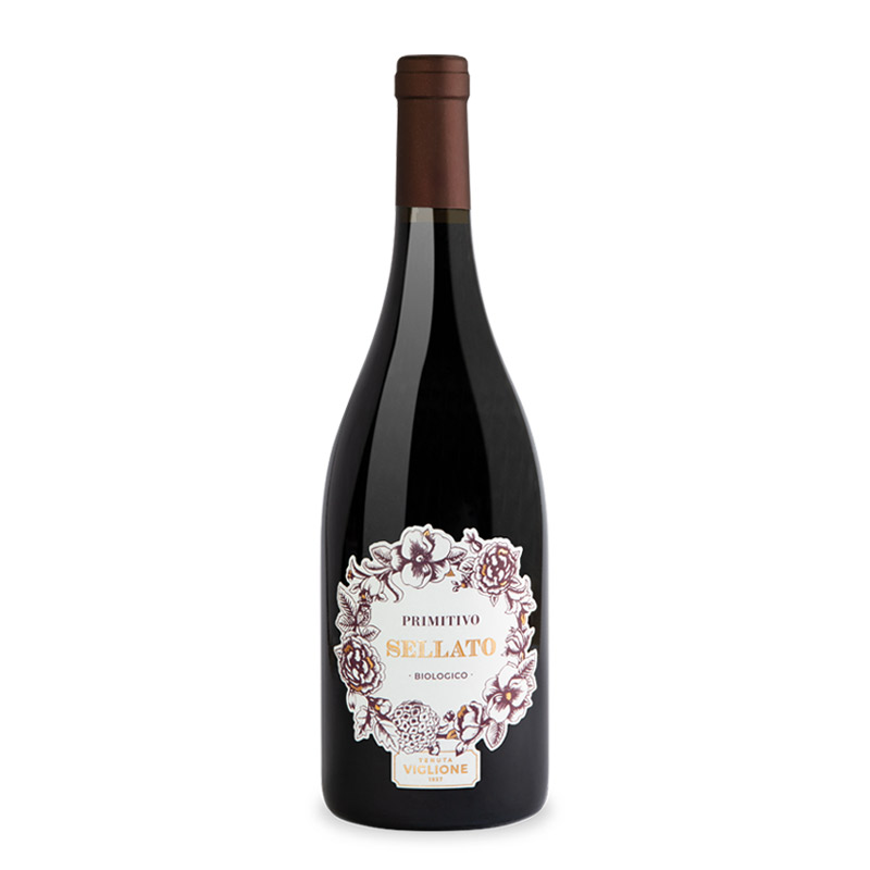 Primitivo "Sellato" Gioia del Colle DOP 2022 by Tenuta Viglione – An organic, bold, and refined Italian red wine.