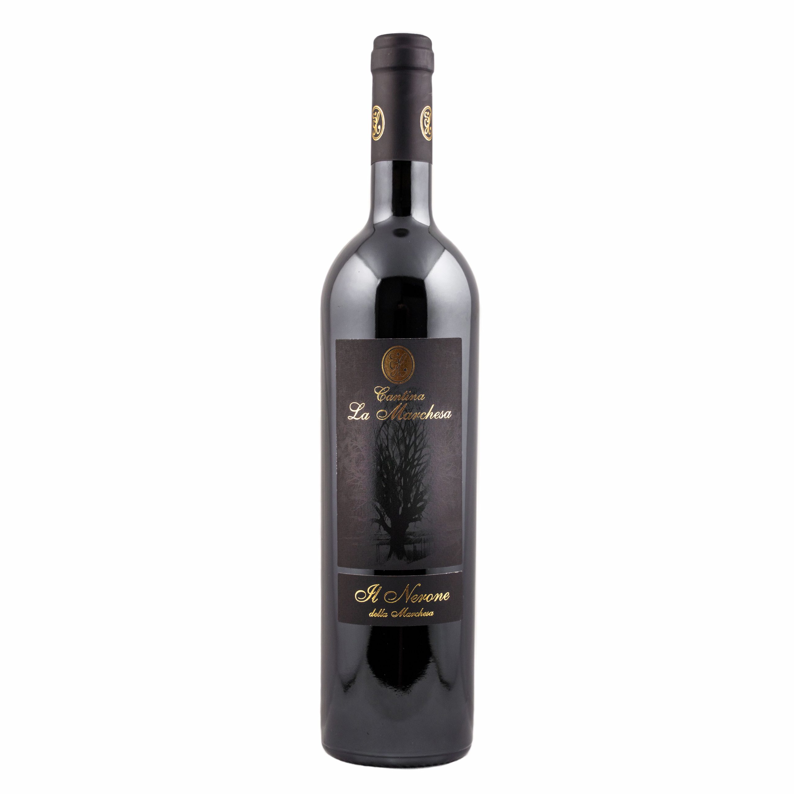Bottle of Nero di Troia "Il Nerone" 2018 – Cantina La Marchesa – aged in French oak.