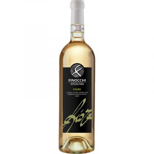 Bottle of Verdicchio Riserva DOCG "Fiore" – elegant Italian white wine with amber reflections.