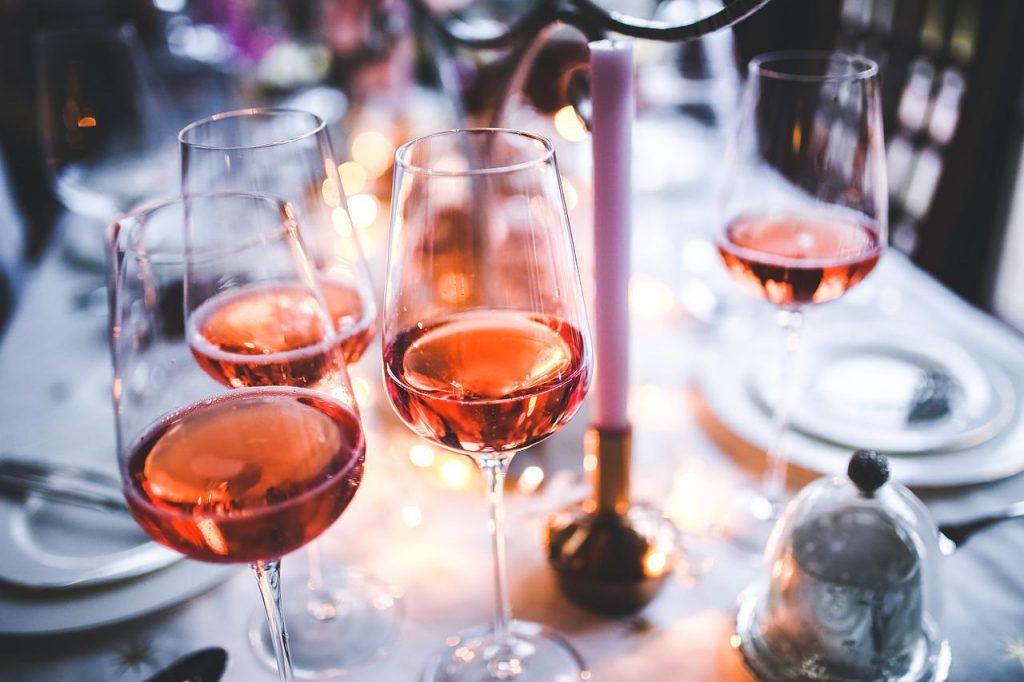 Wine Rose Glasses