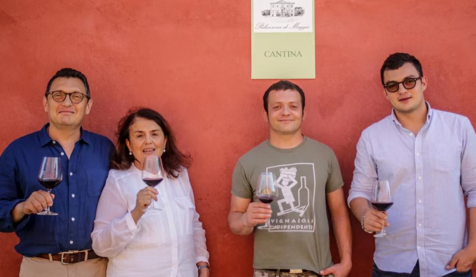 The Perdisa family of Palazzona di Maggio, celebrating their winemaking heritage.